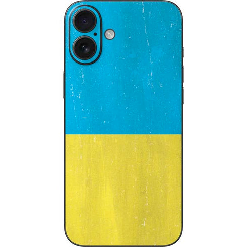 Ukraine Flag Distressed iPhone 16 Plus Skin